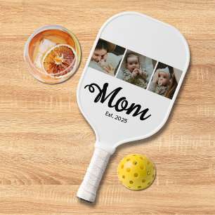 Mama hat modernes fettes Skript Weiß 3 Foto einger Pickleball Schläger