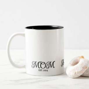 Mama hat modernes minimalistisches schwarzes Skrip Zweifarbige Tasse