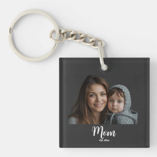 Mama hat modernes Schriftfoto-Schlüsselanhänger ge Schlüsselanhänger