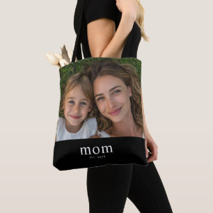 Mama hat modernes schwarzes Foto eingerichtet Tasche