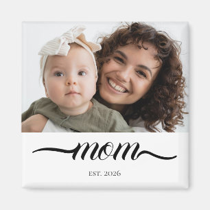 Mama hat modernes schwarzes Skript-Foto elegant ei Magnet