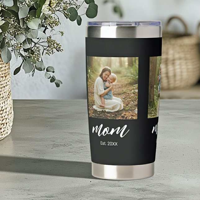 Mama hat modernes Skript 3 Foto Thermobecher (Von Creator hochgeladen)