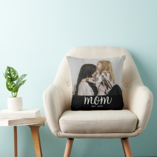 Mama hat modernes Skript-Foto eingerichtet Kissen