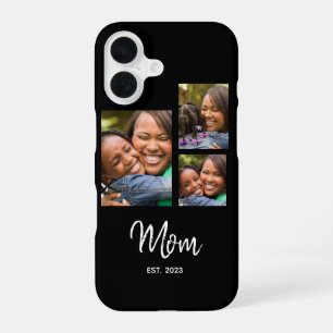 Mama hat modernes Skript Schwarz 3 Foto eingericht iPhone 16 Hülle