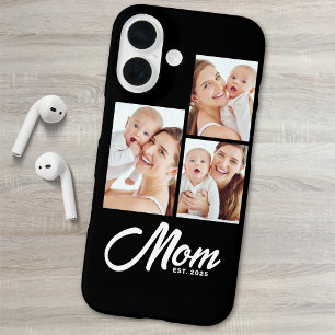 Mama hat modernes Skript Schwarz 3 Foto eingericht iPhone 16 Hülle