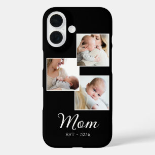 Mama hat modernes Skript Schwarz 3 Foto eingericht iPhone 16 Hülle