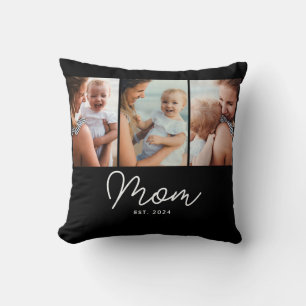 Mama hat modernes Skript Schwarz 3 Foto eingericht Kissen