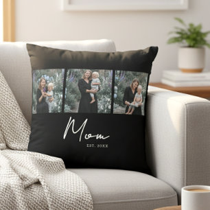 Mama hat modernes Skript Schwarz 3 Foto eingericht Kissen