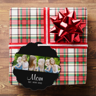 Mama hat modernes Skript Schwarz 3 Foto eingericht Ornament Karte