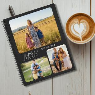 Mama hat modernes Skript Schwarz 3 Foto Notizbuch