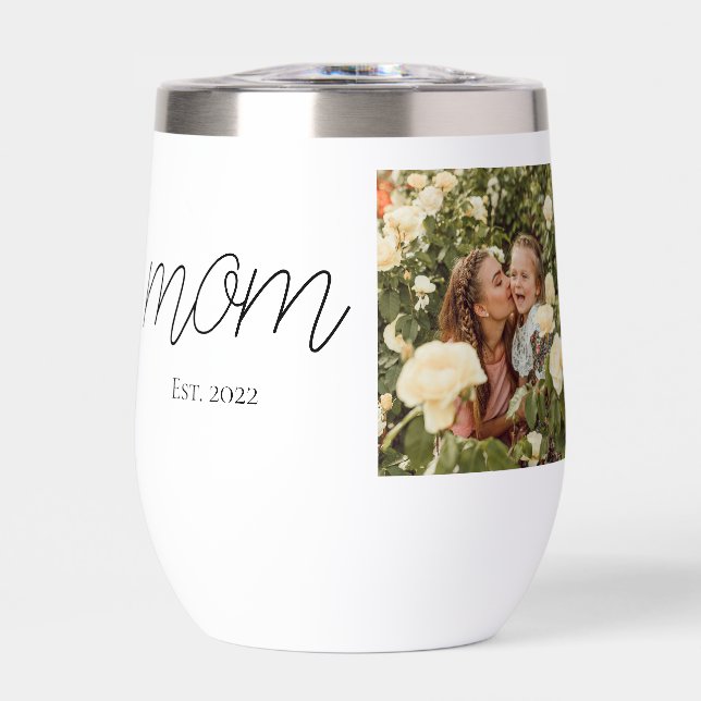 Mama hat modernes Skriptfoto eingerichtet (Vorderseite)