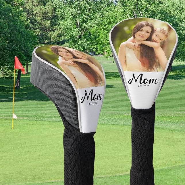 Mama hat modernes Skriptfoto eingerichtet Golf Headcover (Von Creator hochgeladen)