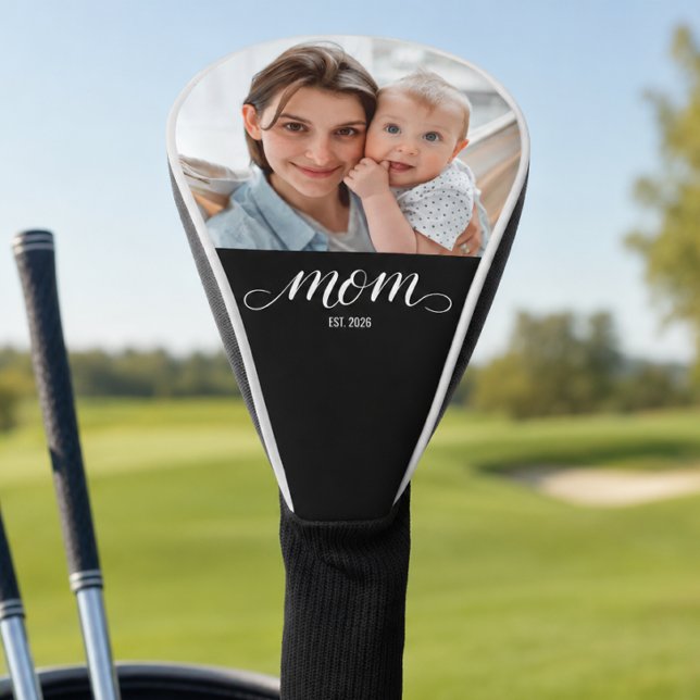 Mama hat modernes Skriptfoto eingerichtet  Golf Headcover (Von Creator hochgeladen)