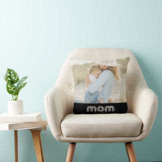 Mama hat modernes Skriptfoto eingerichtet Kissen