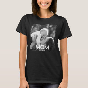 Mama hat mutig Schwarz Weiß Foto gegründet T-Shirt