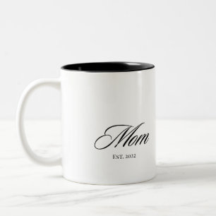 Mama hat neues elegantes Skript-Geschenk für Mama Zweifarbige Tasse