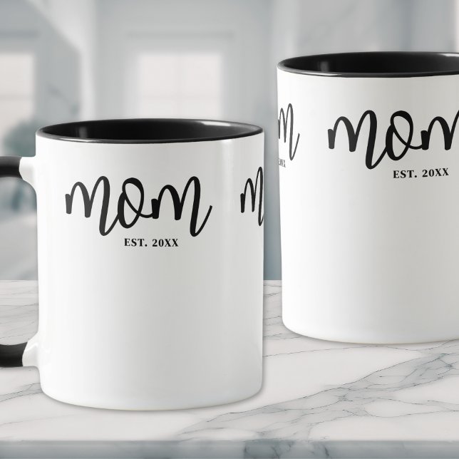 Mama hat neues Mama-Geschenk etabliert Tasse (Mom Established New Mom Gift Mug)