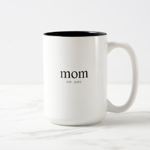 Mama hat neues Mama-Geschenk etabliert Zweifarbige Tasse