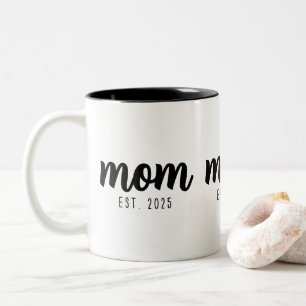 Mama hat neues Mama-Geschenk etabliert Zweifarbige Tasse