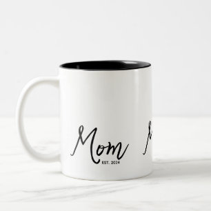 Mama hat neues Mama-Geschenk etabliert Zweifarbige Tasse
