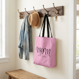 Mama hat neues Mama-Geschenk in schwarzer Schrift Tasche