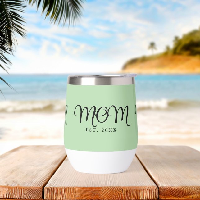 Mama hat neues Mama-Geschenk Schwarz Script (Strand)