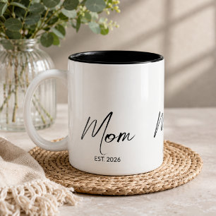 Mama hat schwarze Schrift neu Mama-Geschenk einger Zweifarbige Tasse