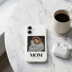 Mama hat Schwarze Typografie-Foto-Geschenk gegründ iPhone 16 Hülle
