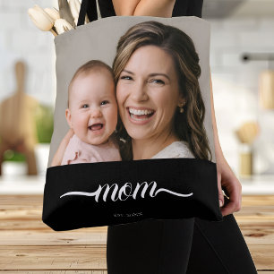 Mama hat schwarzes Foto-Custom-Jahr etabliert Tasche