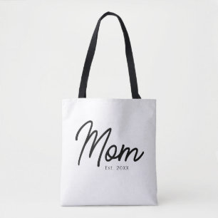 Mama hat Schwarzes Skript Minimal Elegant gegründe Tasche