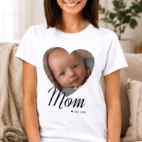 Mama hat Skript Herz Foto Weiß erstellt