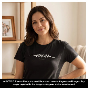 Mama hat Skript individuell in schwarz Jahr Mutter T-Shirt