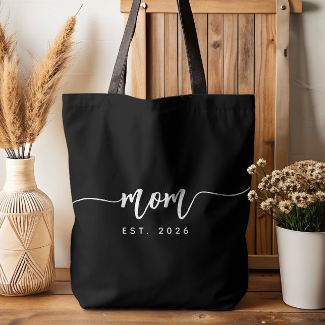 Mama hat Skript neu Mama Geschenk Schwarz Tasche (Von Creator hochgeladen)