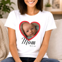 Mama hat Skript Rot Herz Foto Weiß eingerichtet