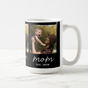 Mama hat Skript Schwarz 3 Foto eingerichtet  Kaffeetasse