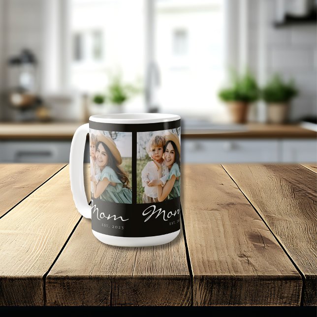 Mama hat Skript Schwarz 3 Foto etabliert  Kaffeetasse (Von Creator hochgeladen)