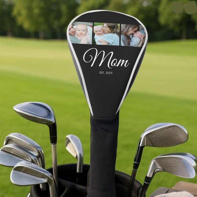 *Mama hat Skript Schwarz 3 Foto-Geschenk Golf Headcover (Von Creator hochgeladen)