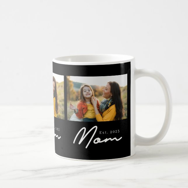 Mama hat Skript Schwarz 3 Foto Kaffeetasse (Rechts)