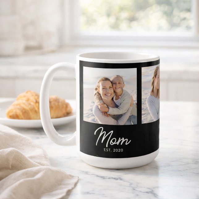 Mama hat Skript Schwarz 3 Foto Kaffeetasse (Von Creator hochgeladen)