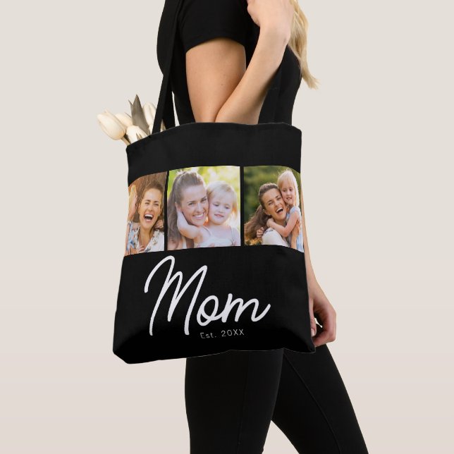 Mama hat Skript Schwarz 3 Foto Tasche (Von Nahem)