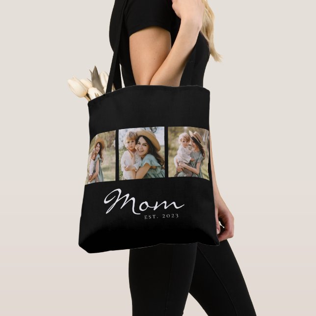 Mama hat Skript Schwarz 3 Foto Tasche (Von Nahem)