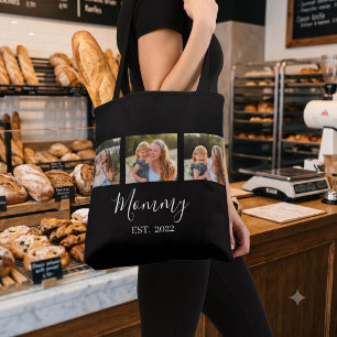 Mama hat Skript Schwarz 3 Foto Tasche