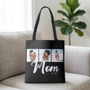 Mama hat Skript Schwarz 3 Foto Tasche