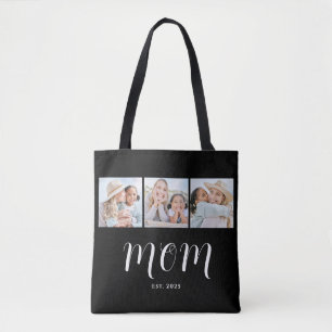 Mama hat Skript Schwarz 3 Foto Tasche