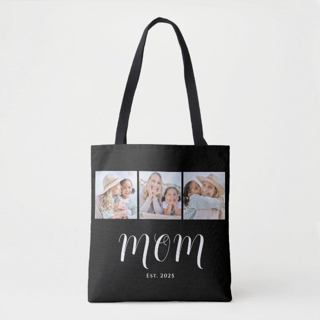 Mama hat Skript Schwarz 3 Foto Tasche (Vorderseite)