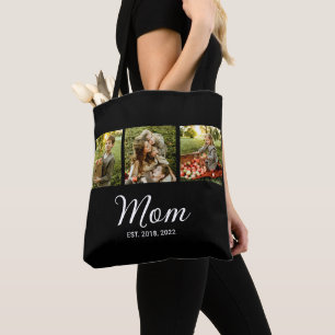 Mama hat Skript Schwarz 3 Foto Tasche