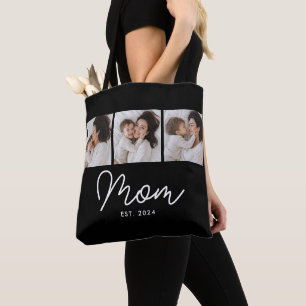 Mama hat Skript Schwarz 3 Foto Tasche