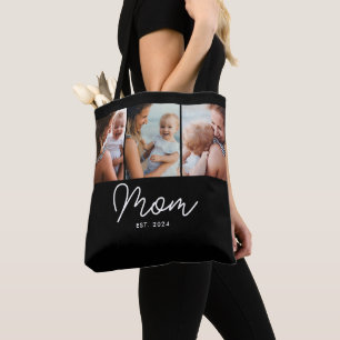 Mama hat Skript Schwarz 3 Foto Tasche