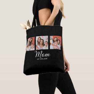 Mama hat Skript Schwarz 3 Foto Tasche