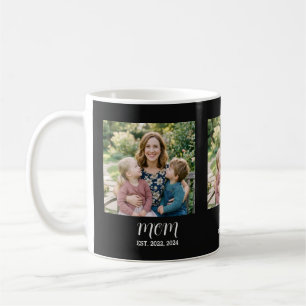 Mama hat Skript Schwarz 3 Foto-Tasse eingerichtet Kaffeetasse